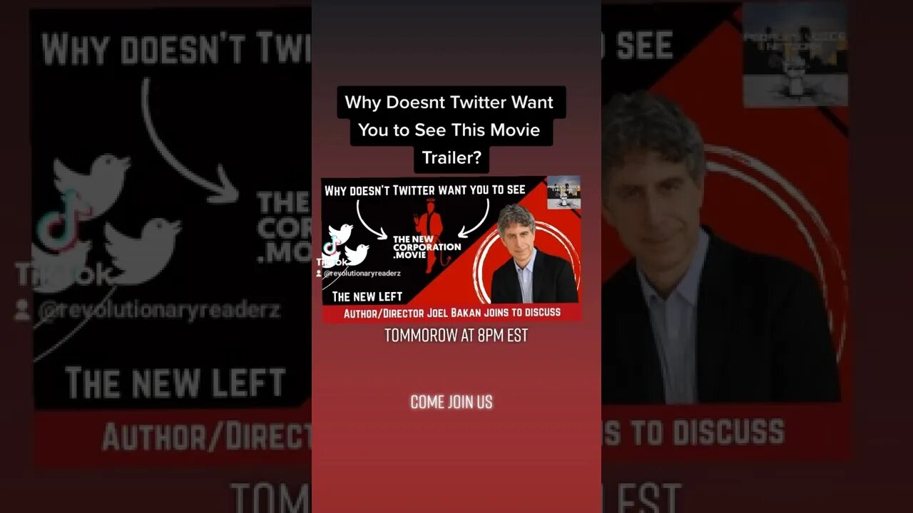 #JoelBakan #TheNewCorporation #twitter #censorship