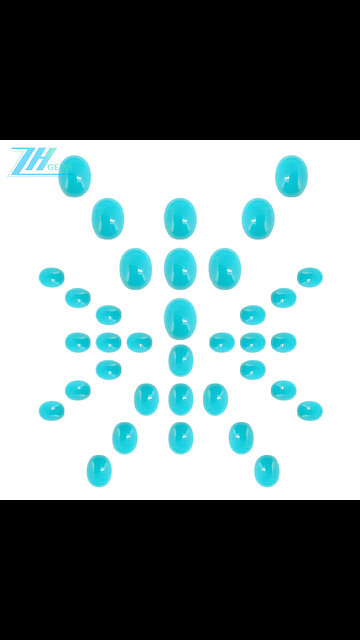 Natural turquoise 7mm*9mm Turquoise Smooth Cabochons Oval Cabochons high Quality Gems