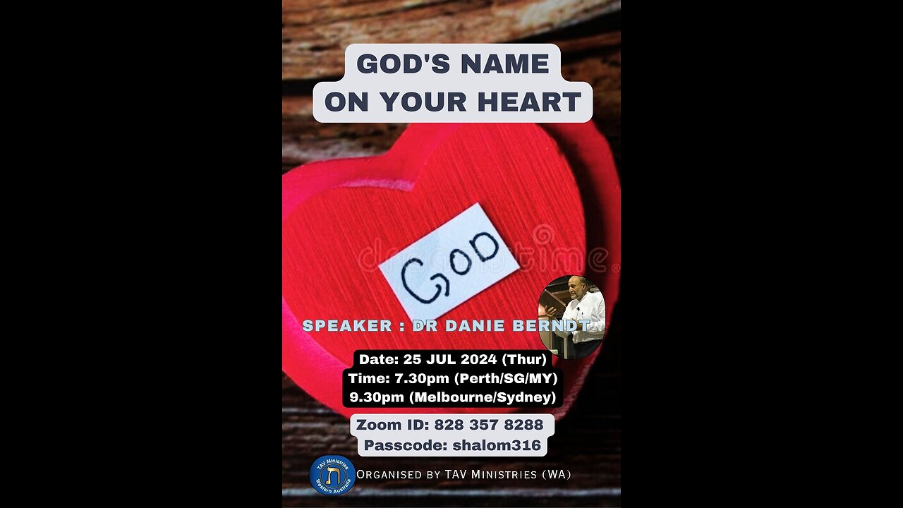 God's Name on your heart.