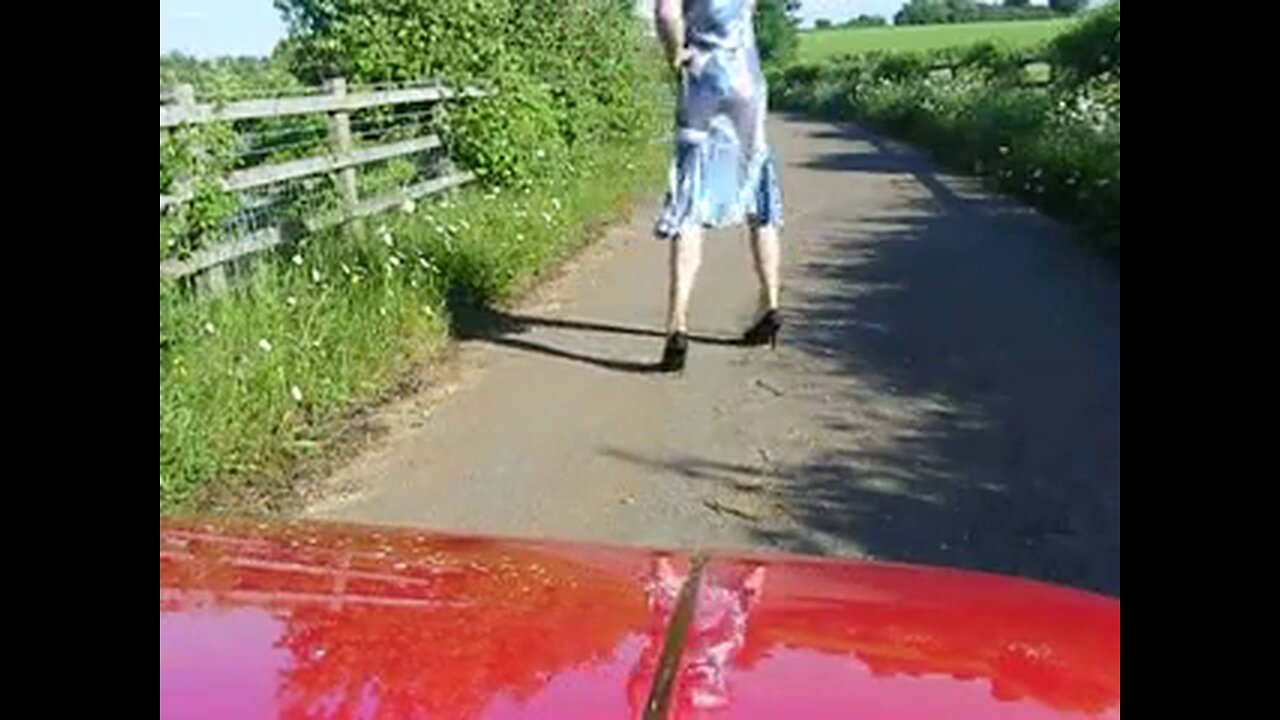 Crossdresser Struts in the Sunshine