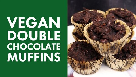 Vegan Double Chocolate Muffins