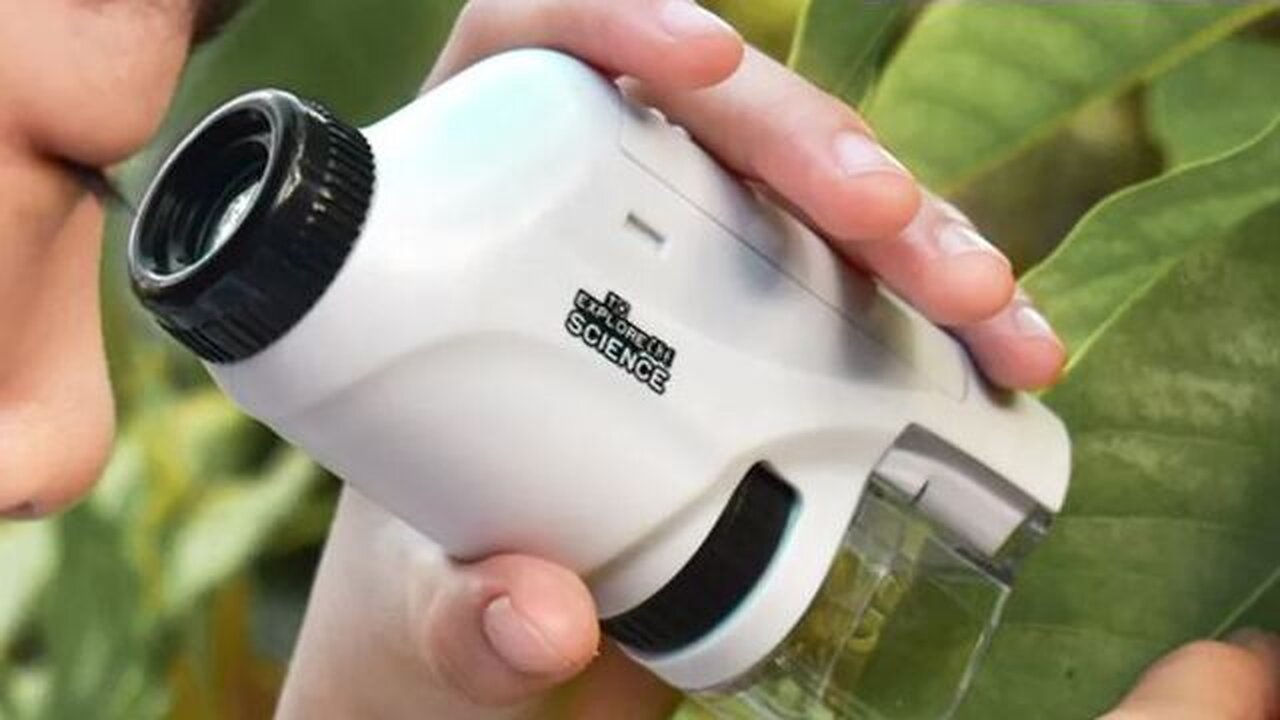 Kids Handheld Pocket Microscope LED Light