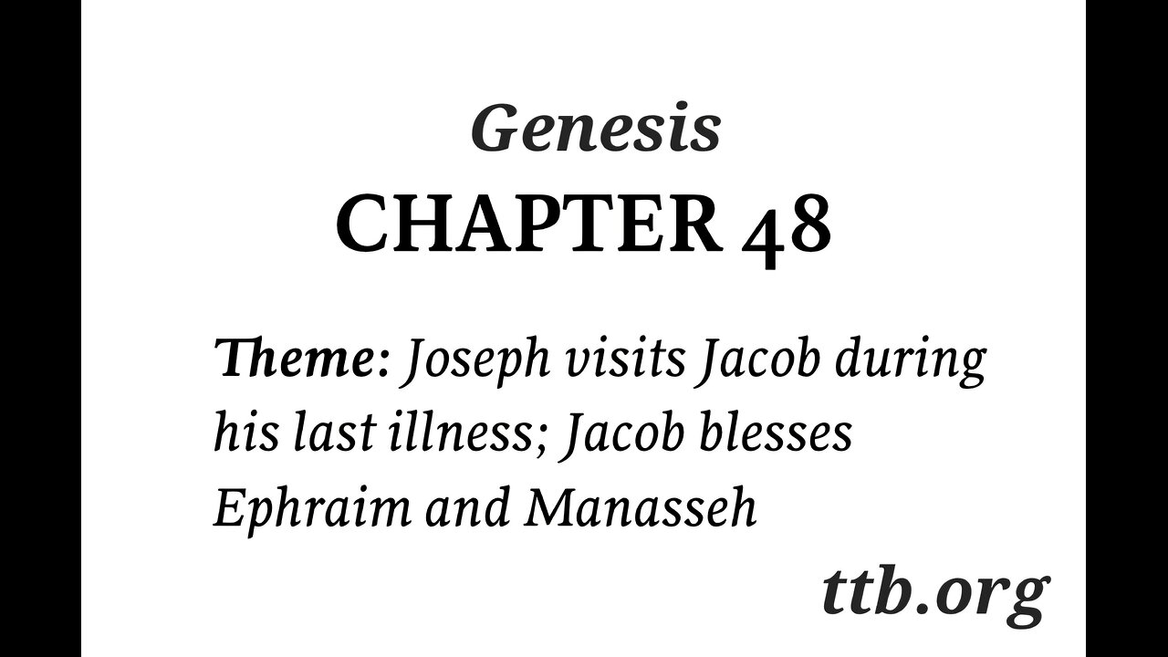 Genesis Chapter 48 (Bible Study)