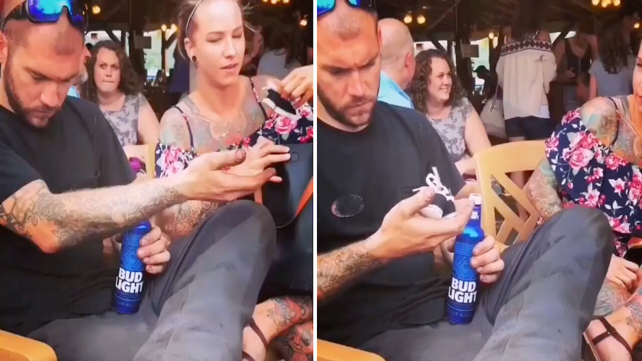 Man reacted emotionally when he realizes that he will become a father