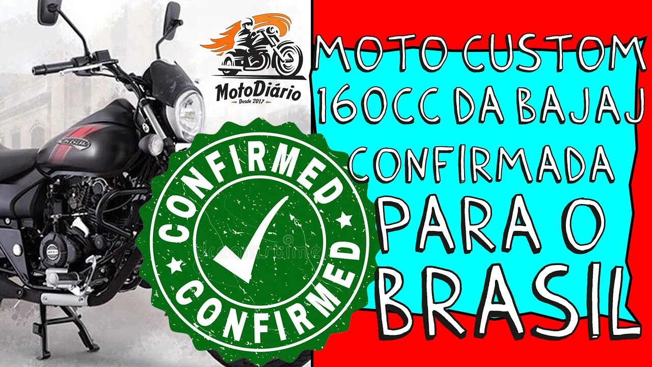 MOTO CUSTOM 160cc da BAJAJ está CONFIRMADA para o BRASIL, que COMEÇEM os JOGOS