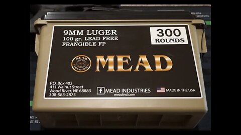 Mead Industries 100 gr lead free frangible 9mm ammo standing accuracy range test Glock 17 G17 Gen 5