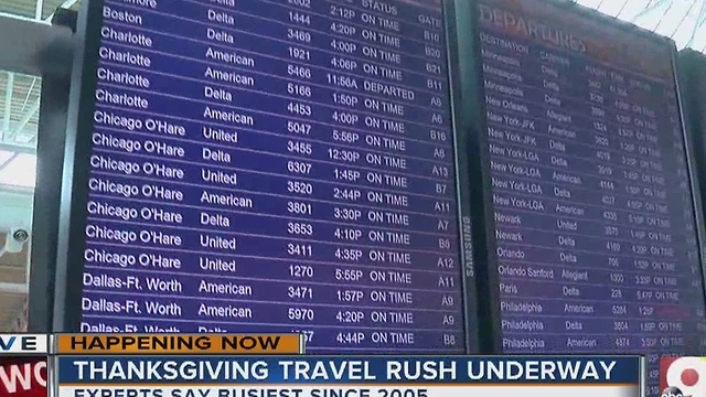 Thanksgiving travel rush underway at Cincinnati/Northern Kentucky International Airport