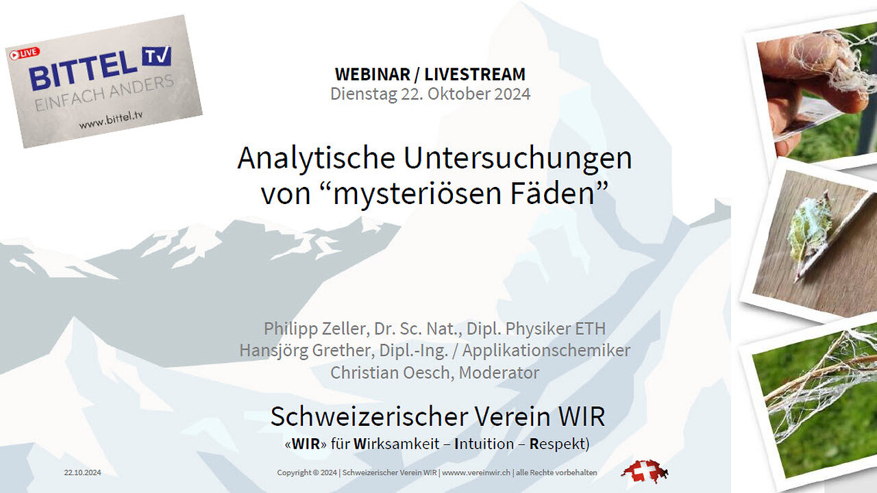 Webinar zum Thema „mysteriöse Fäden“!