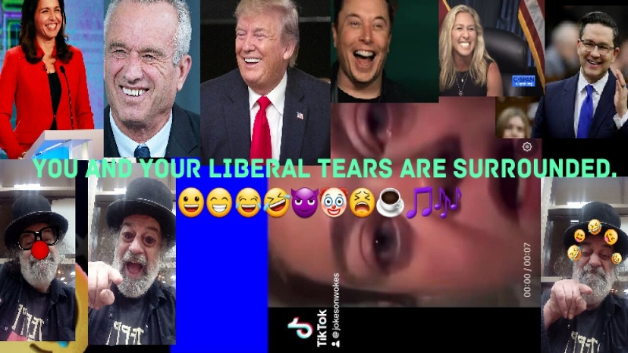 Liberal Tears Sippin With Trump. 😀😁😂🤣😈🤡😫☕🎵🎶