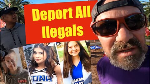 Deport iledgals flag wave