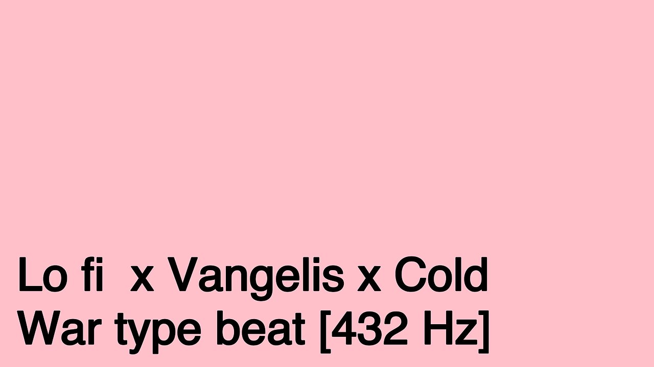 Lo fi x Vangelis x Cold War type beat