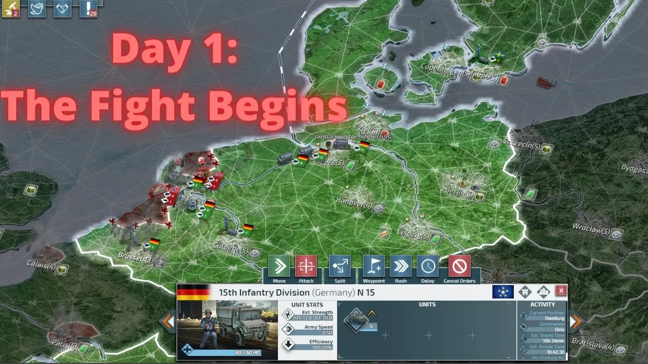 Day 1: Starting As Germany In Conflict Of Nations World War 3