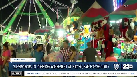 Supervisors to consider agreement with KCSO, fair for security