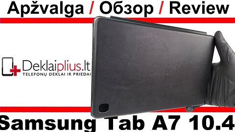 Smart sleeve dirbtinės odos dėklas - juodas Samsung Tab A7 10.4 (2020)