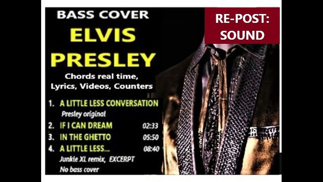 Bass cover ELVIS PRESLEY (RE-post final) _ Chords, Lyrics, MORE