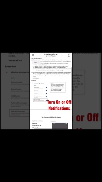 Turn Off or On Notifications For National Alert #Shorts