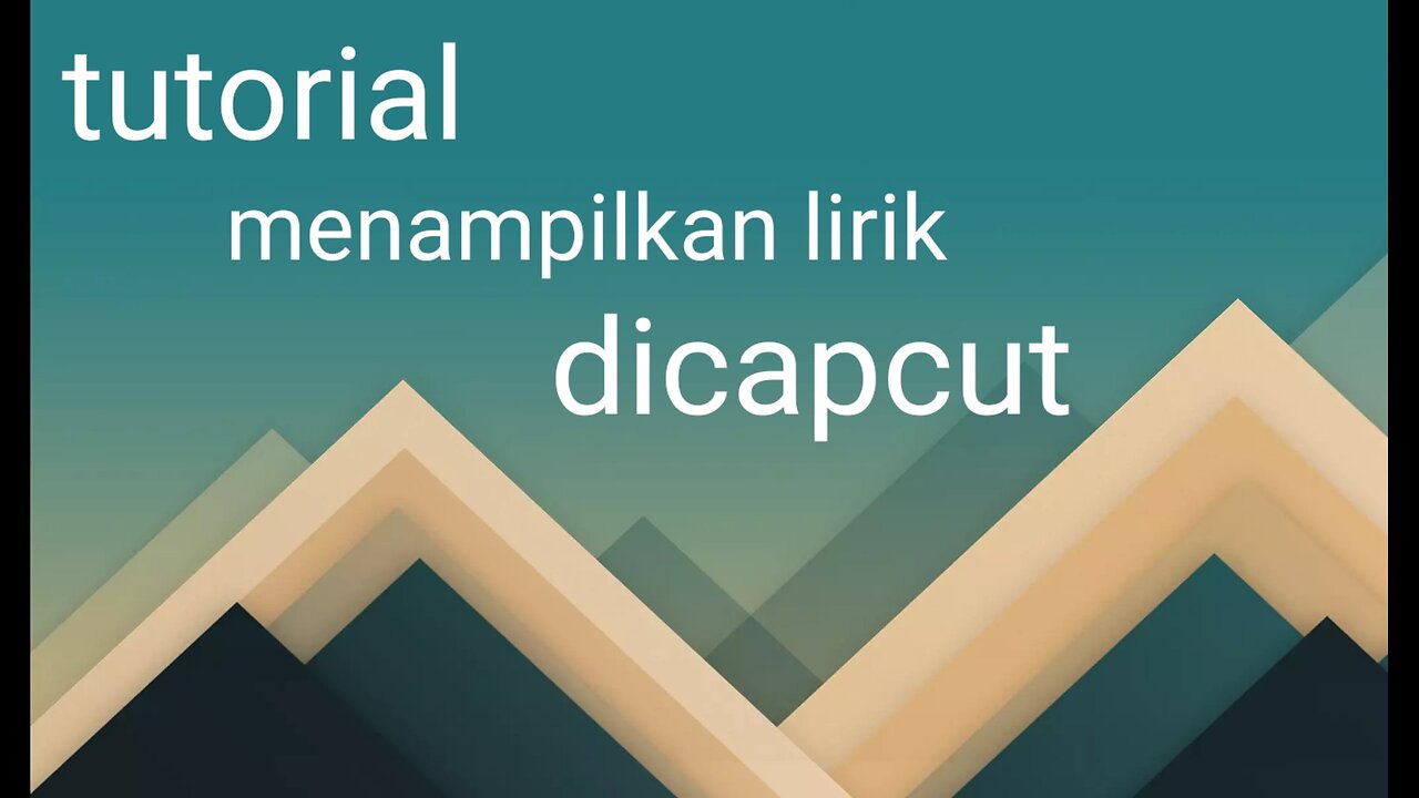 Tutorial menampilkan lirik lagu di capcut