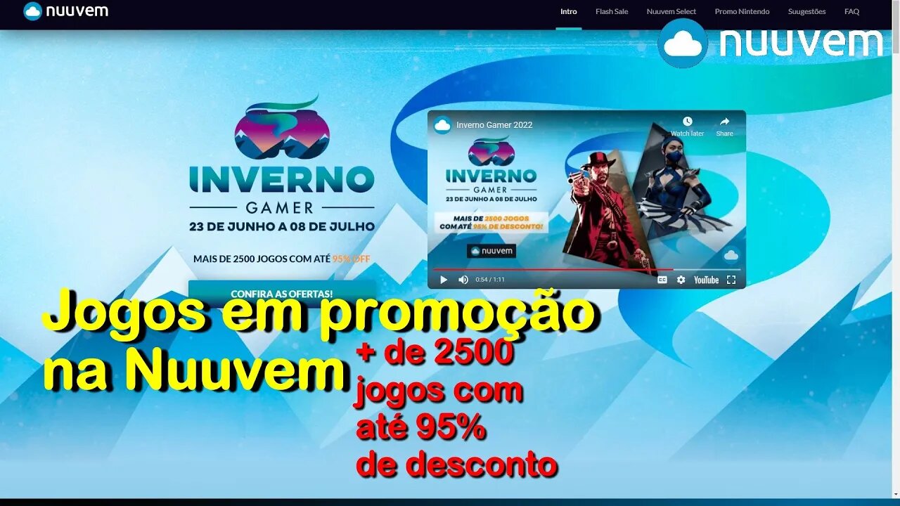 Jogos em promoção na Nuuvem. Mais de 2500 jogos com até 95% de desconto na promoção de inverno 2022.