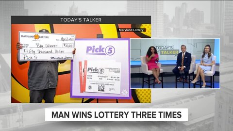 Today's Talker: Man wins his third $50K lottery prize in 11 months