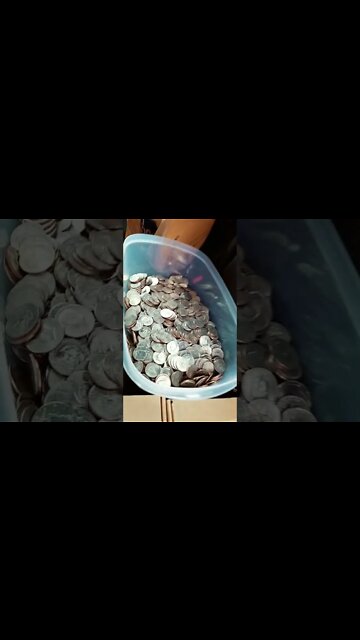 $2,000 in coins at the bank coin counting machine! #coins #money