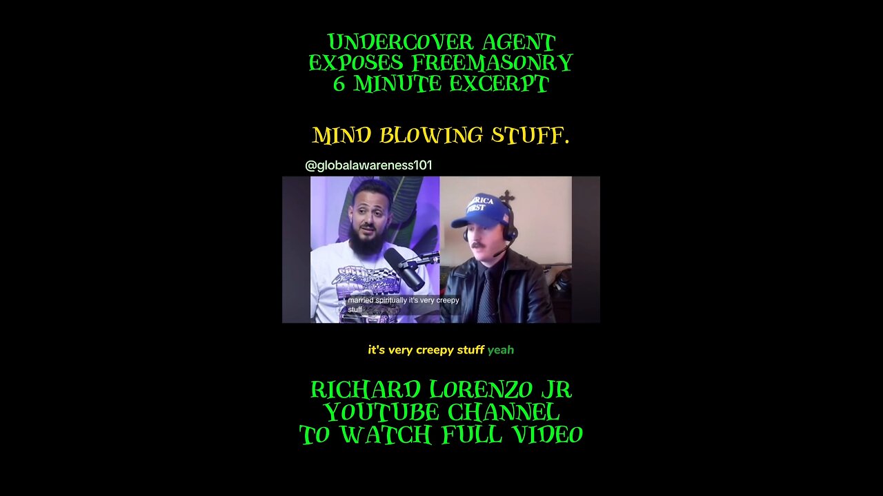 Undercover Agent Exposes Freemasonry 6 Minute Excerpt