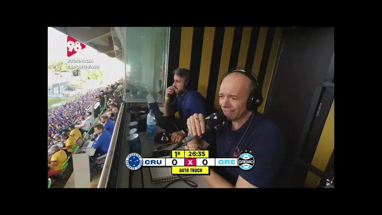 REAÇÕES 98 LIVE CRUZEIRO SPORTS: CRUZEIRO 1 X 0 GRÊMIO CAMPEONATO BRASILEIRO.