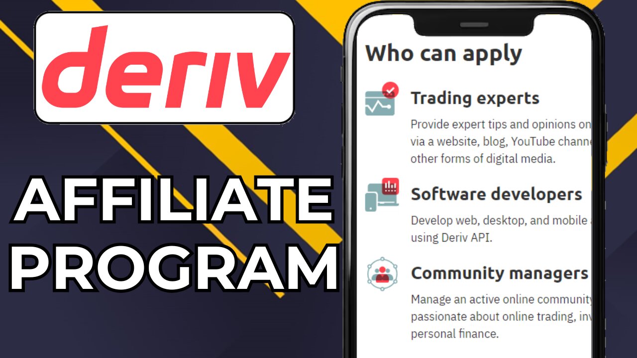 HOW TO SIGN UP FOR DERIV AFFILIATE PROGRAM