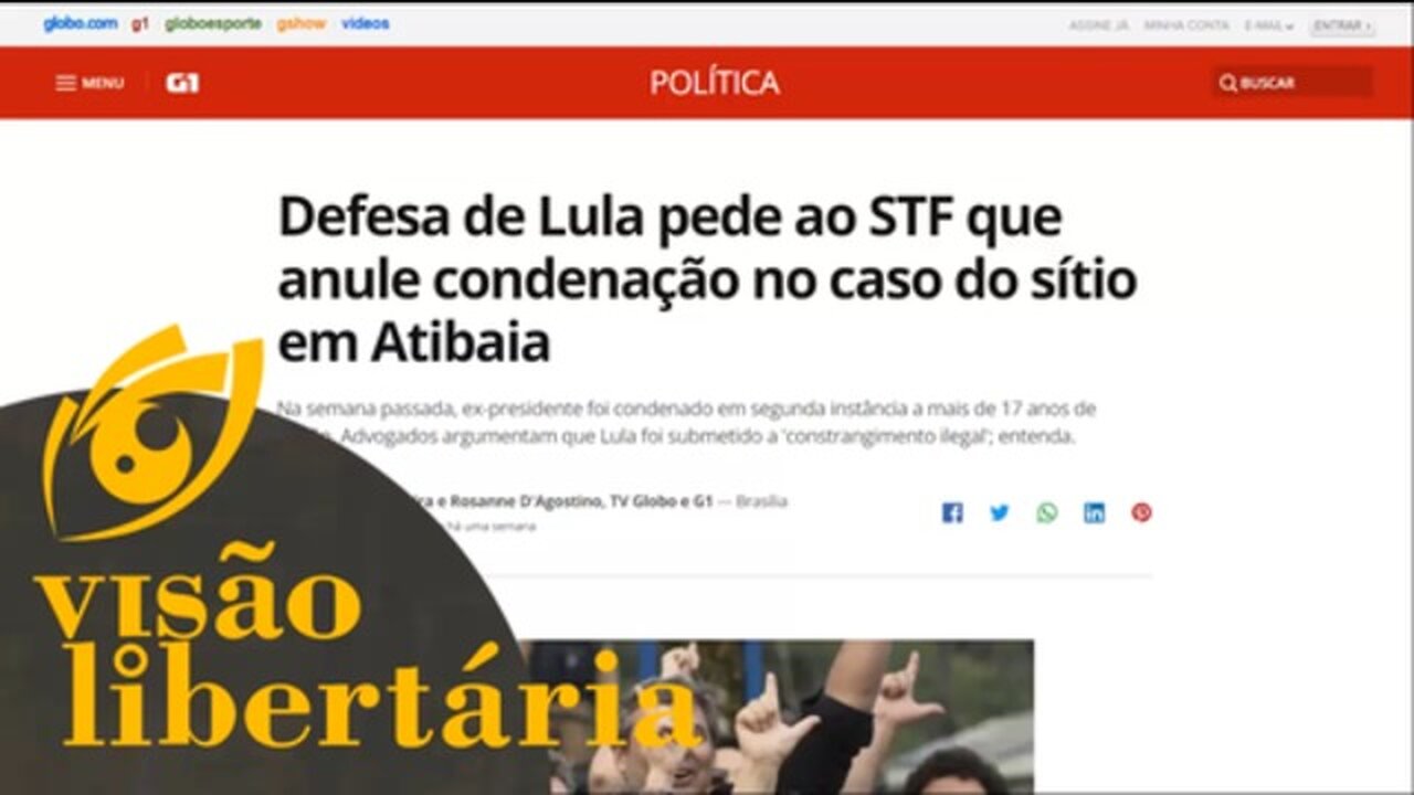 O caso do sítio do lula, a empresa do lulinha e a justiça estatal | VL - 10/12/19 | ANCAPSU