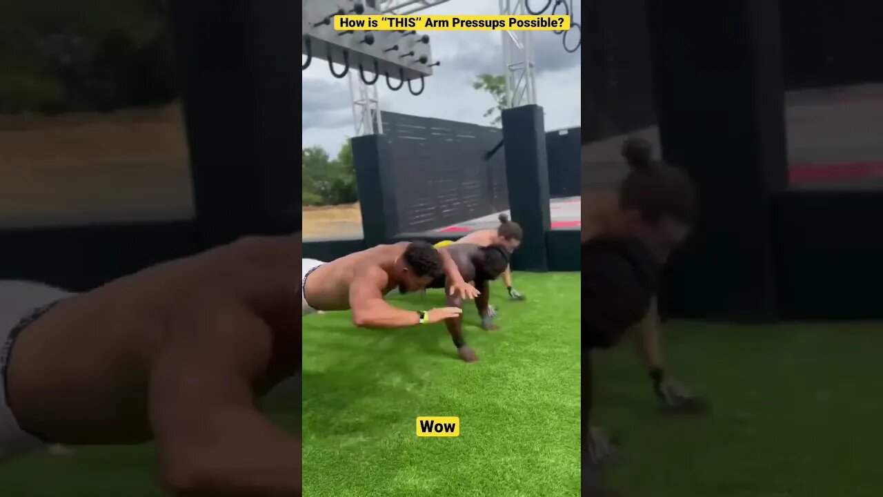 How is ‘‘THIS’’ Arm Pressups Possible? #shorts #pressups #gym #boxing #gymnastics