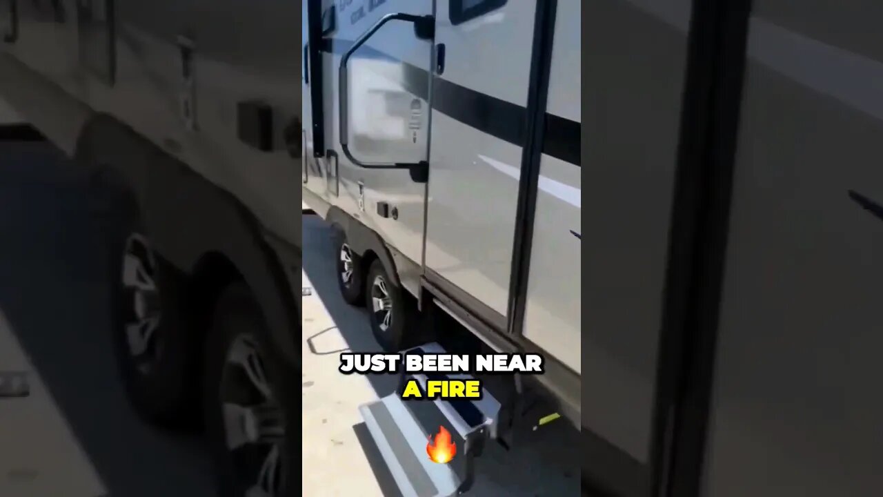 Hidden Gem: Surprisingly Amazing RV Trailer Unaffected by Nearby Fire!