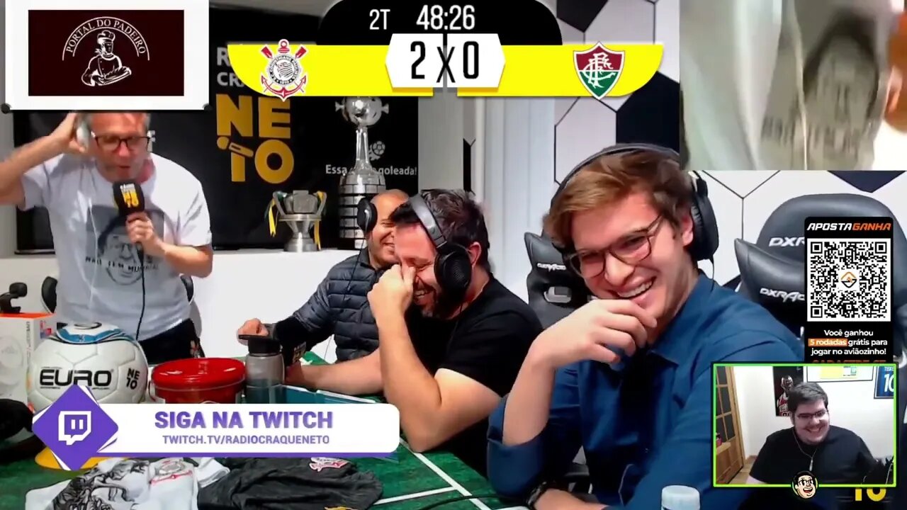CRAQUE NETO VAI A LOUCURA COM CLASSIFICAÇÃO DO CORINTHIANS