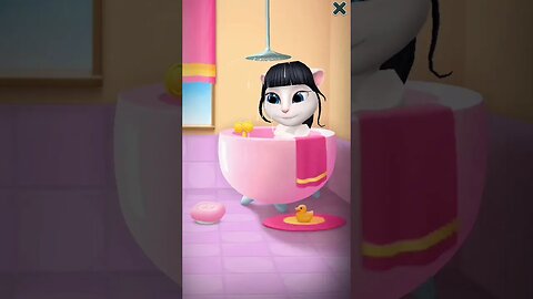 😂😅Let's Bath With Angela #514 | My Talking Angela | #shorts #funwithangela 🤣