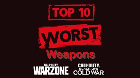 Top 10 Worst Warzone Guns! | Call of Duty: Black Ops Cold War/ Modern Warfare Warzone #shorts