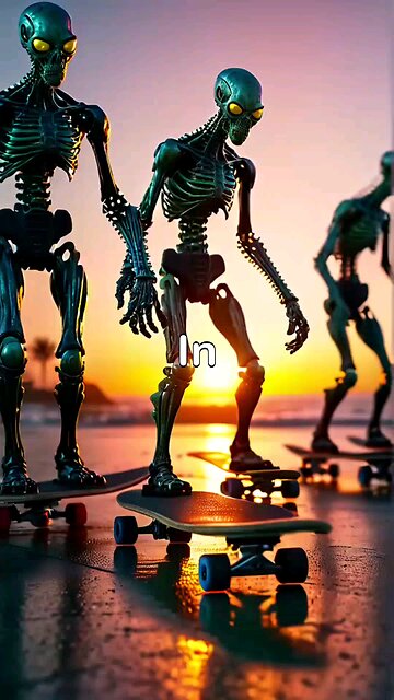 Zombie skateboarder aliens invade ocean city,md (aicomedy)