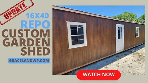 🔎UPDATED! 😎REPO! | 🔎16x40 Custom Garden Shed by Graceland | ⏰HURRY! | 💬MESSAGE ME