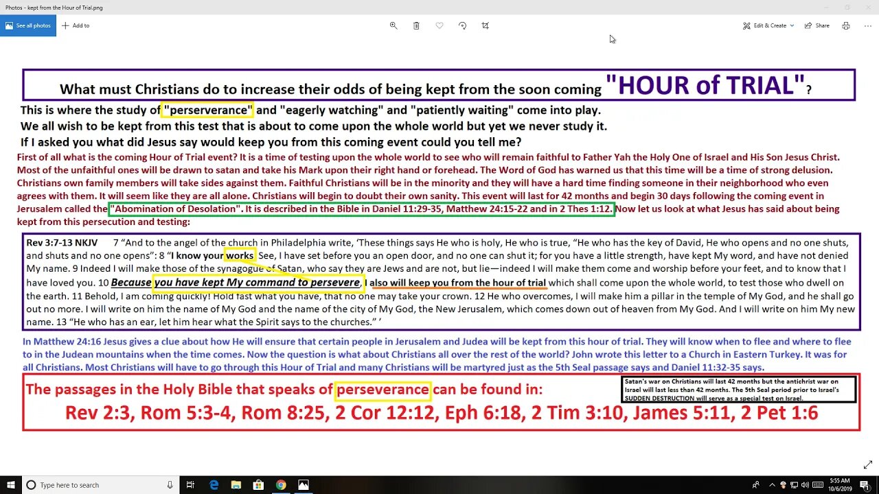 kept from the Hour of Trial