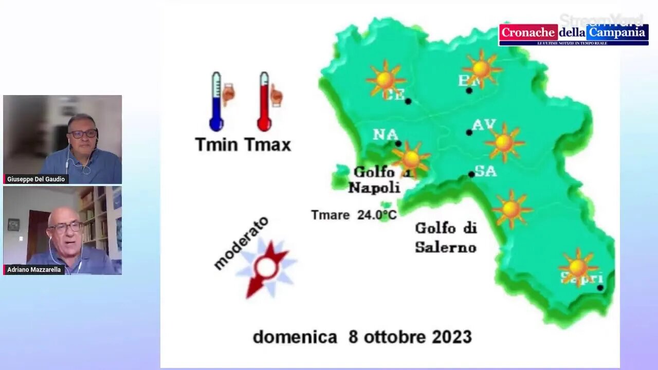 Le previsioni meteo per il week end del 7 ottobre a cura del meteorologo Adriano Mazzarella