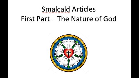 23-1-08 Sunday Elective - Smalcald Articles - First Part