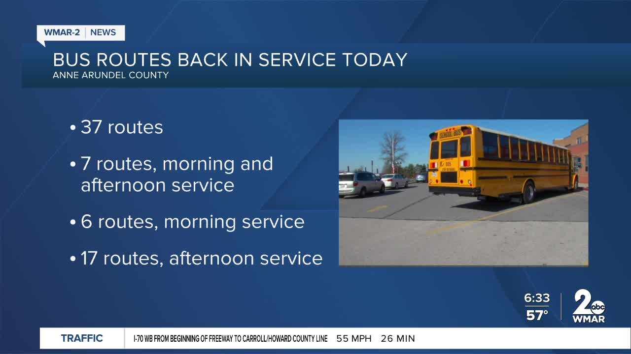 Anne Arundel County Public Schools announce new bus routes