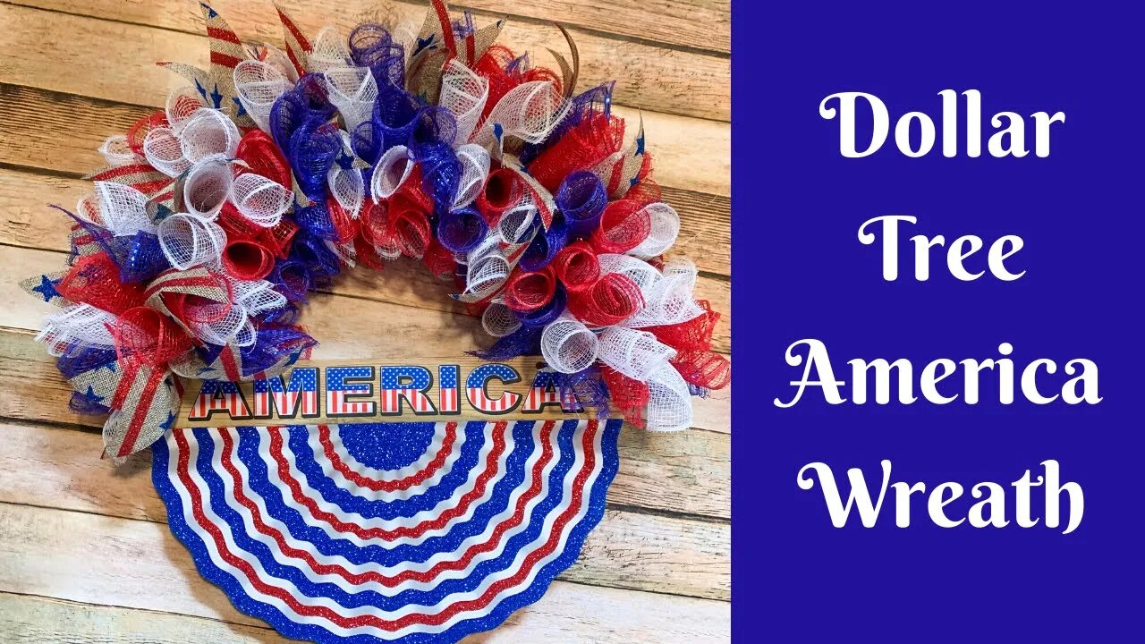 Independence Day Crafts: Dollar Tree Independence Day/ 4th of July Wreath