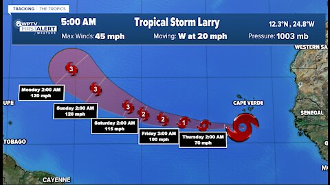 Tropical Storm Larry forms, remnants of Ida create flood risk in Northeast