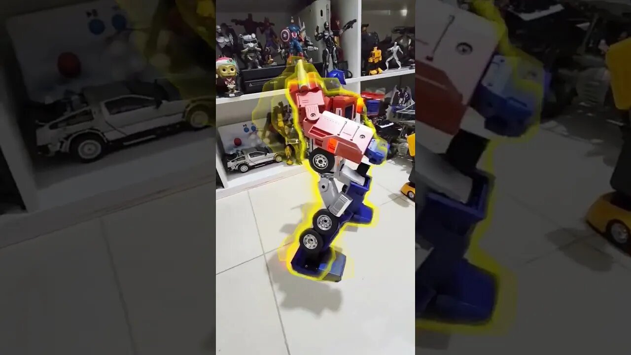 Optimus Prime Toy is a Super Saiyan training in Dragon Ball Z...