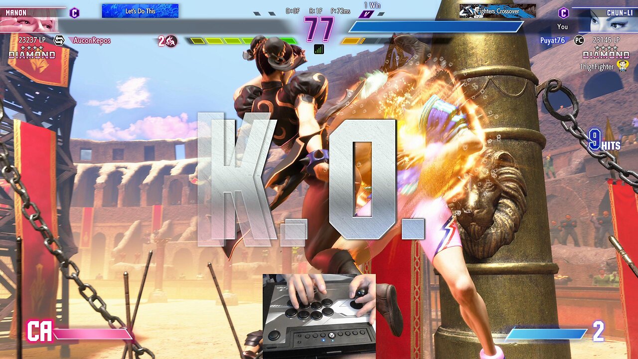 Kuya Kalbo Rank Match SF6 Grinding to the top. Chun Li 4 star Diamond Rank [Hori Fight Stick]