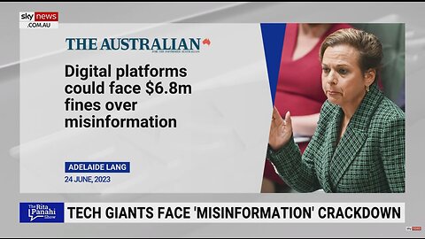 SKY NEWS AU: Digital platforms to face 'misinformation' crackdown