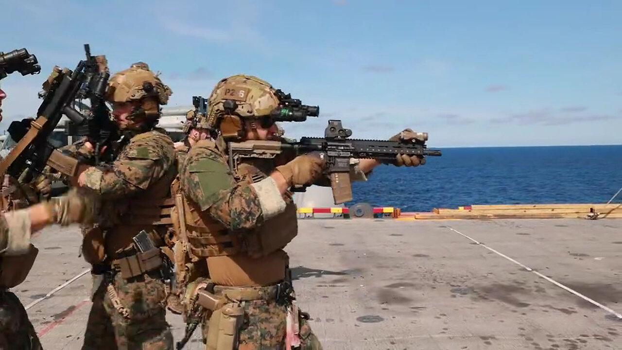 26th MEU(SOC)'s MSPF Conducts Live-Fire Range Aboard USS Bataan B-Roll