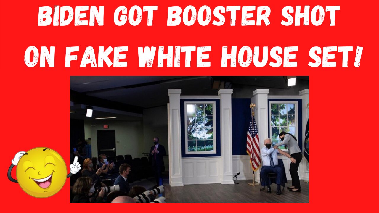 Biden Got "Booster Shot" on Fake White House Set!