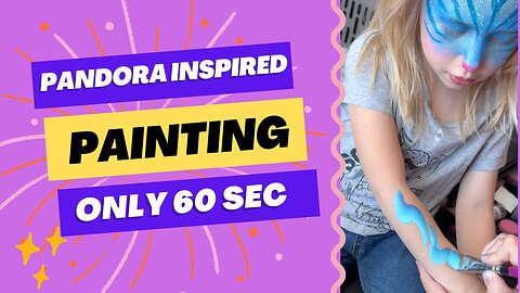 Pandora inspired arm design | Avatar face and arm painting | 60 second temporary arm tattoo