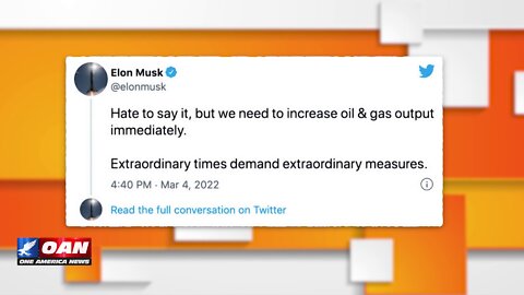 Tipping Point - Cameron Arcand - Elon Musk Says We Need More Oil Now