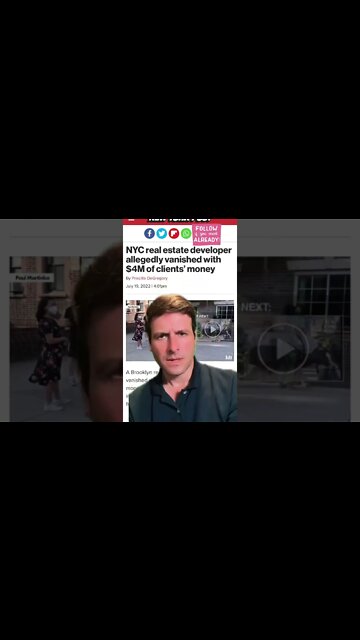 Brooklyn Developer Steals $4m From His Clients and Takes Off! #shorts
