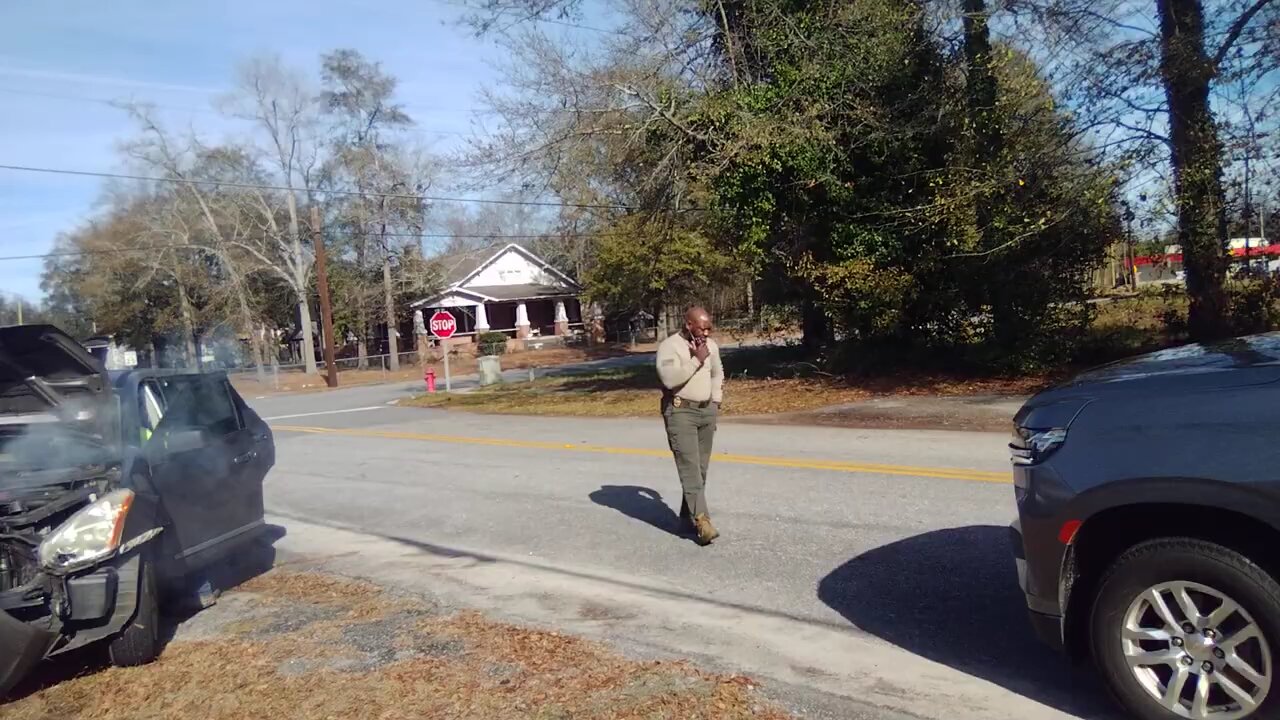 ex police chief Ray Crawford getting in an accident back in February 2024 trying to follow us home